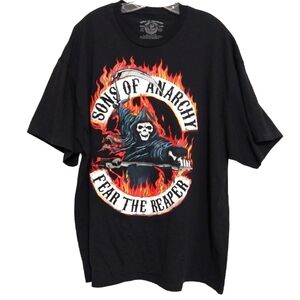 🔵BOGO FREE🔵 Sons of Anarchy Fear the Reaper Skull T-Shirt Sz 2XL